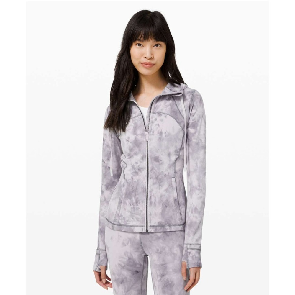 Lululemon Hooded Define Jacket Nulu Diamond Dye Stargaze Pitch Grey Size 8 EUC